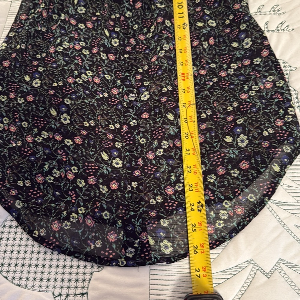 Princess Vera Wang Black Sleeveless Floral Tank Top-S - Picture 8 of 8